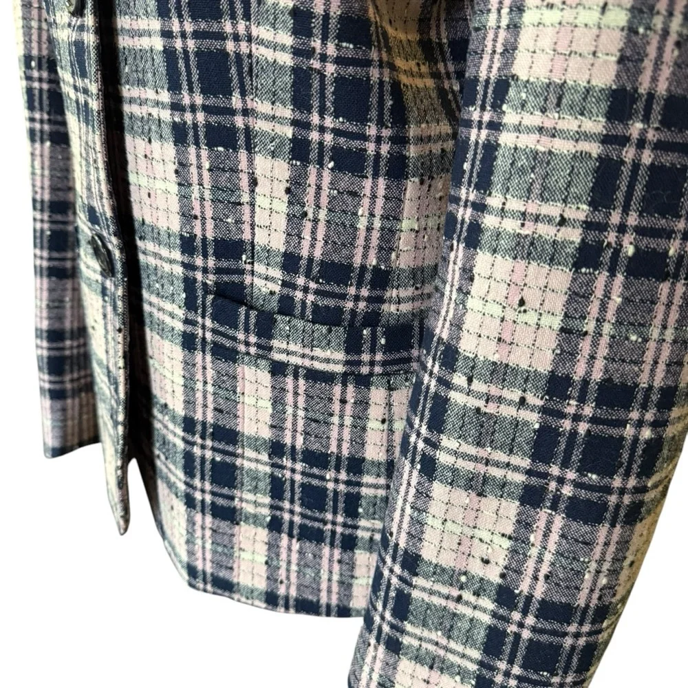 Pendleton classics wool blend tweed button up suit jacket blazer SZ 12 coquette